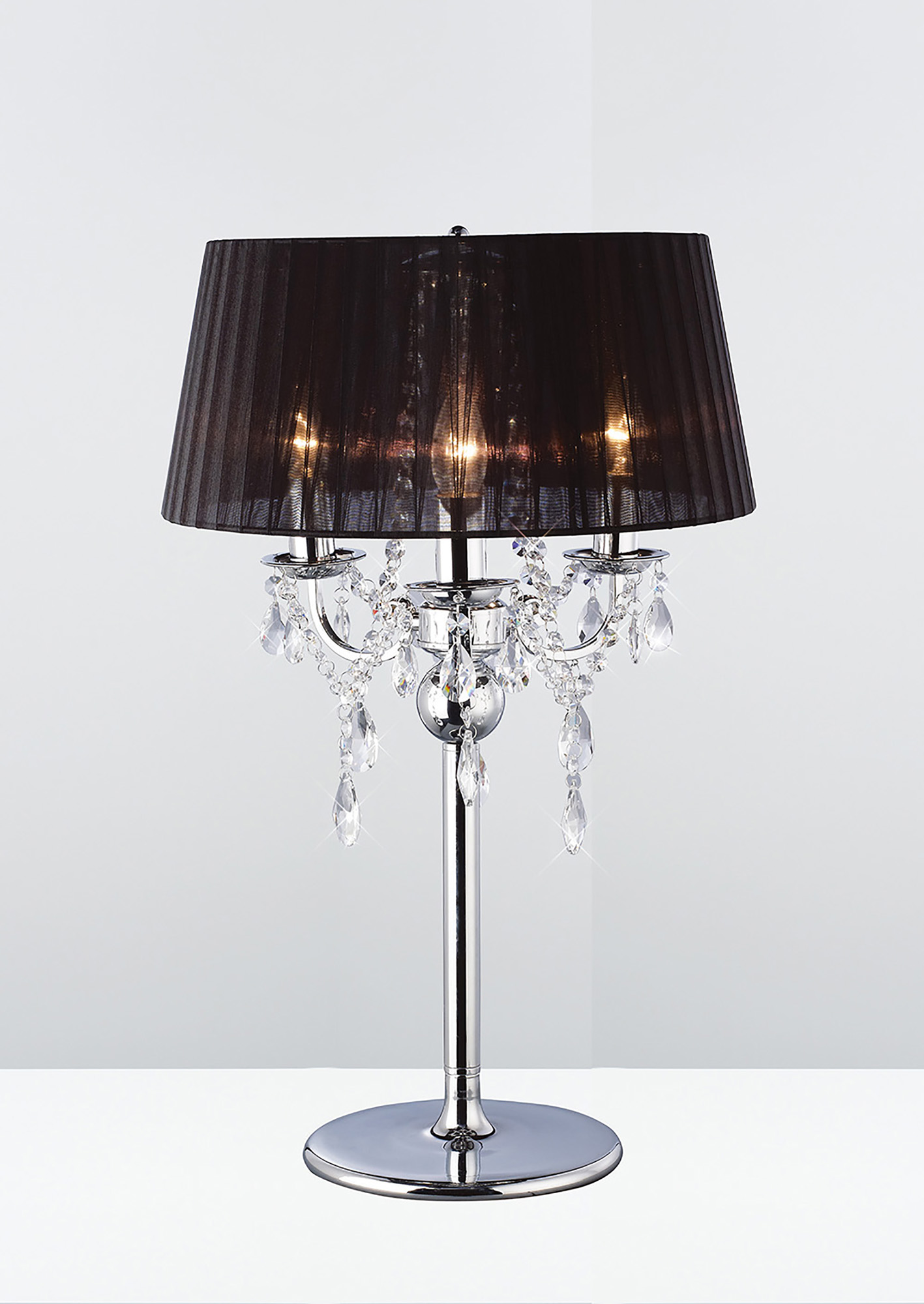IL30062/BL  Olivia Crystal 61cm 3 Light Table Lamp